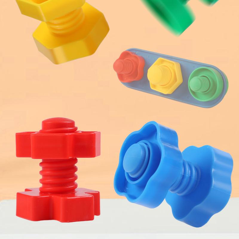 8 пар/16 пар винтовых строительных блоков, пластиковые вставные блоки, игрушки для детей, модели развивающих игрушек