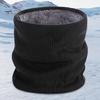 Autumn Winter Velvet Thickened Neck Gaiter Scarf Men Women Solid Color Elastic Scarf Windproof Thermal Insulation Neck Wrap