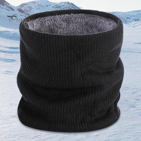 Autumn Winter Velvet Thickened Neck Gaiter Scarf Men Women Solid Color Elastic Scarf Windproof Thermal Insulation Neck Wrap