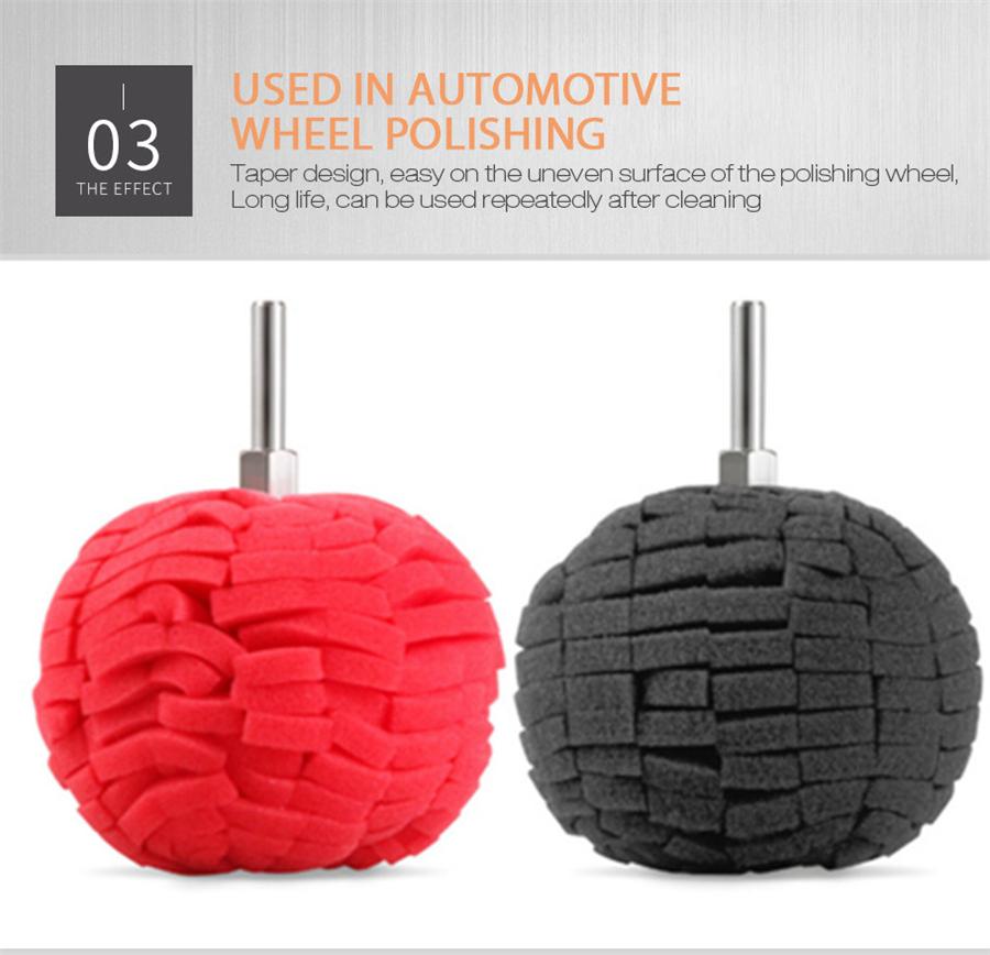 3Xмягкий Спонж 3" 76Мм Полировальный Шар Финишный Полировальный Пад Для Автомобильной Полировальной Машинки