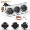 LODENQC 2" 52MM 3 In 1 AMP meter Oil pressure Water temp gauge Chrome Universal Triple gauge Kit Car Meter LC101015