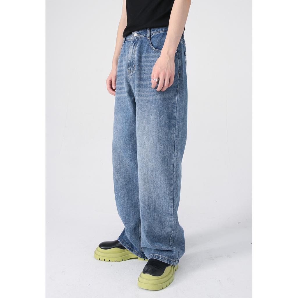 Men's Four Seasons Elastic Waist Straight Casual Jeans