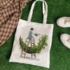 Ladies Fashion Trend Shopping Bags Printed Kawaii Bags Harajuku Shopping Canvas Shopping Bags Girls Handbags Handbags Shoulder L