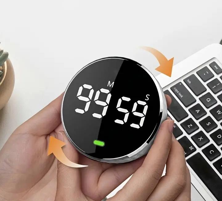 Electronic Kitchen Timer Lcd With Magnet, Large Display