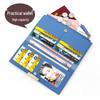 Korean Style Women's Long Bi-fold Wallet & Card Holder with Zippered Coin Purse