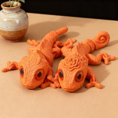 3D-печатная шарнирная модель ящерицы-хамелеона с подвижными суставами, гибкая игрушка-антистресс-хамелеон для снятия стресса, украшение для дома, офисного стола