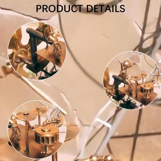 Металлический барабанщик, ветряная мельница, садовое украшение, гитарист, ветряная вертушка, ручная работа, фигурка перкуссиониста, винтажное украшение для украшения лужайки на открытом воздухе