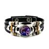 Luminous 12 Constellation Vintage Bracelet Zodiac Sign Snap Button Multilayer Leather Bangle Bracelet Men Jewelry Birthday Gifts