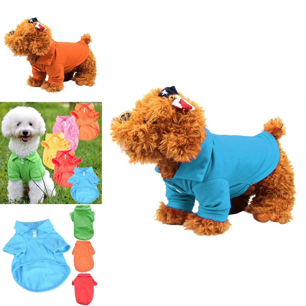 Стильная летняя футболка-поло для домашних собак, яркие цвета, одежда для собак и кошек, футболка