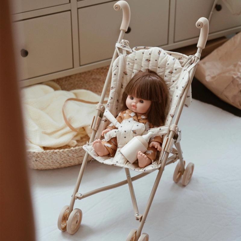 Nordic Style Children's Role-Playing Floral Doll Stroller from Denmark