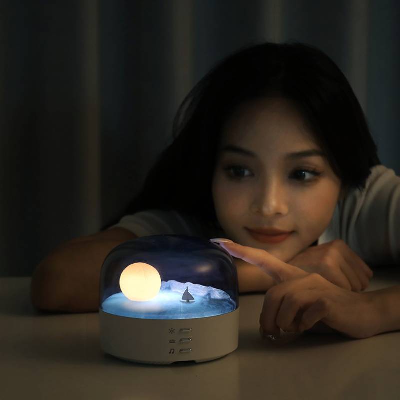 Новолуние Атмосферный Ночник Bluetooth-Колонка Подарок Для Декора Дома И Деловых Мероприятий