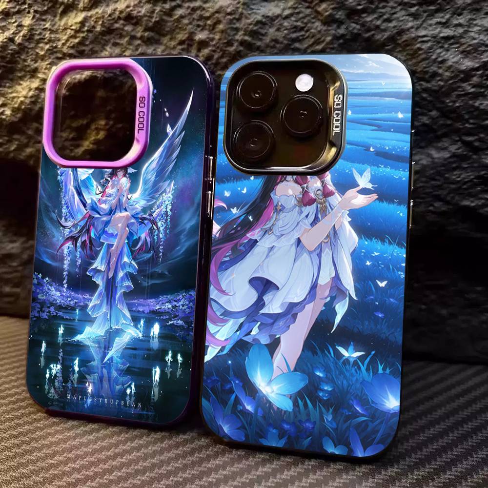 Genshin Impact Коломбина Для iPhone 17 16 15 14 13 12 11 Pro Max Plus Матовый Цветной Задний Чехол для Телефона