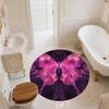 Pink Butterfly,Round Area Rug,Carpet Rug for Living Room Bedroom Sofa Playroom Decor,Non-slip Floor Mat