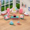 10Pcs/lot Multicolors Mini Furniture Set Miniatures Resin Ornaments Fairy Garden Decoration Moss Terrarium Micro Landscape