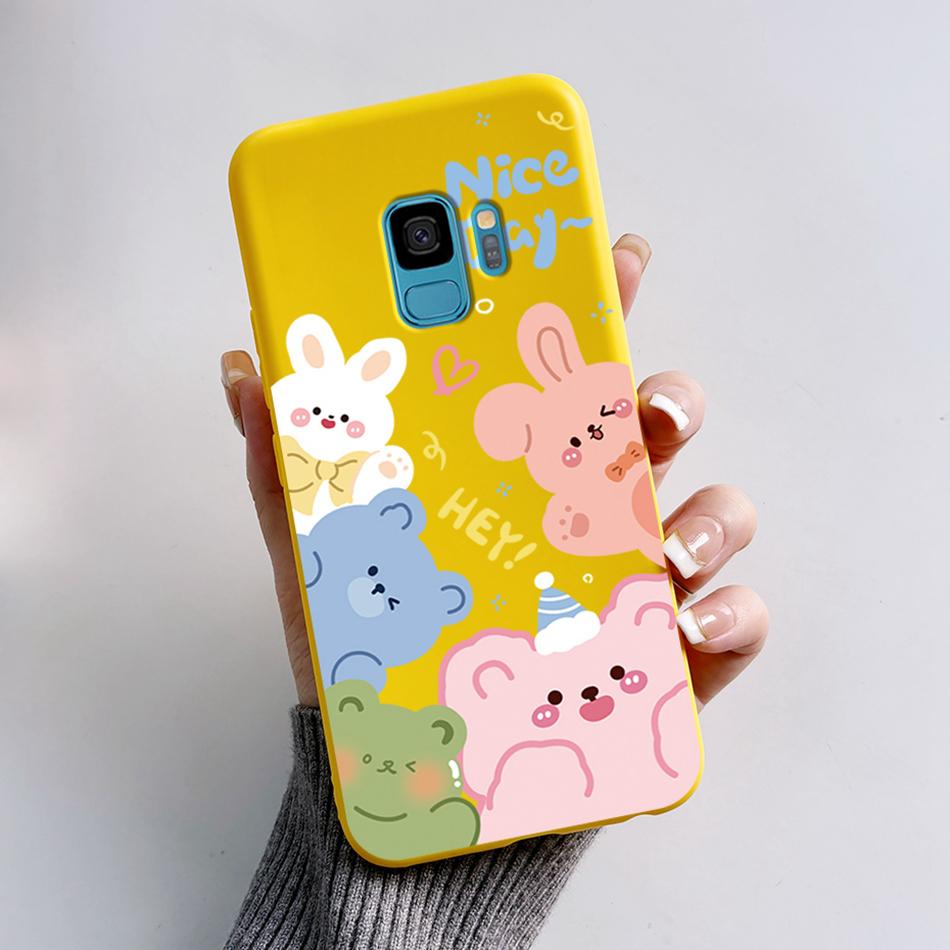 Case For Samsung Galaxy S9 S 9 Plus Phone Cover Cute Cat Cartoon Bear Frog Soft TPU Coque For Samsung S9 Bumper S9+ S9PLUS Funda