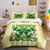 Lucky Clover and Bow Bedding Set Bedding Duvet Cover Set Duvet Cover Pillowcases (1 * Duvet Cover 2 * Pillowcases, without duvet insert)