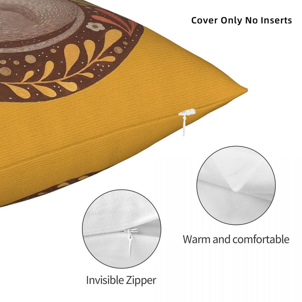Deep Sleep Mouse Pillowcase Polyester Linen Velvet Creative Zip Decorative Throw Pillow Case Home Cushion Cover
