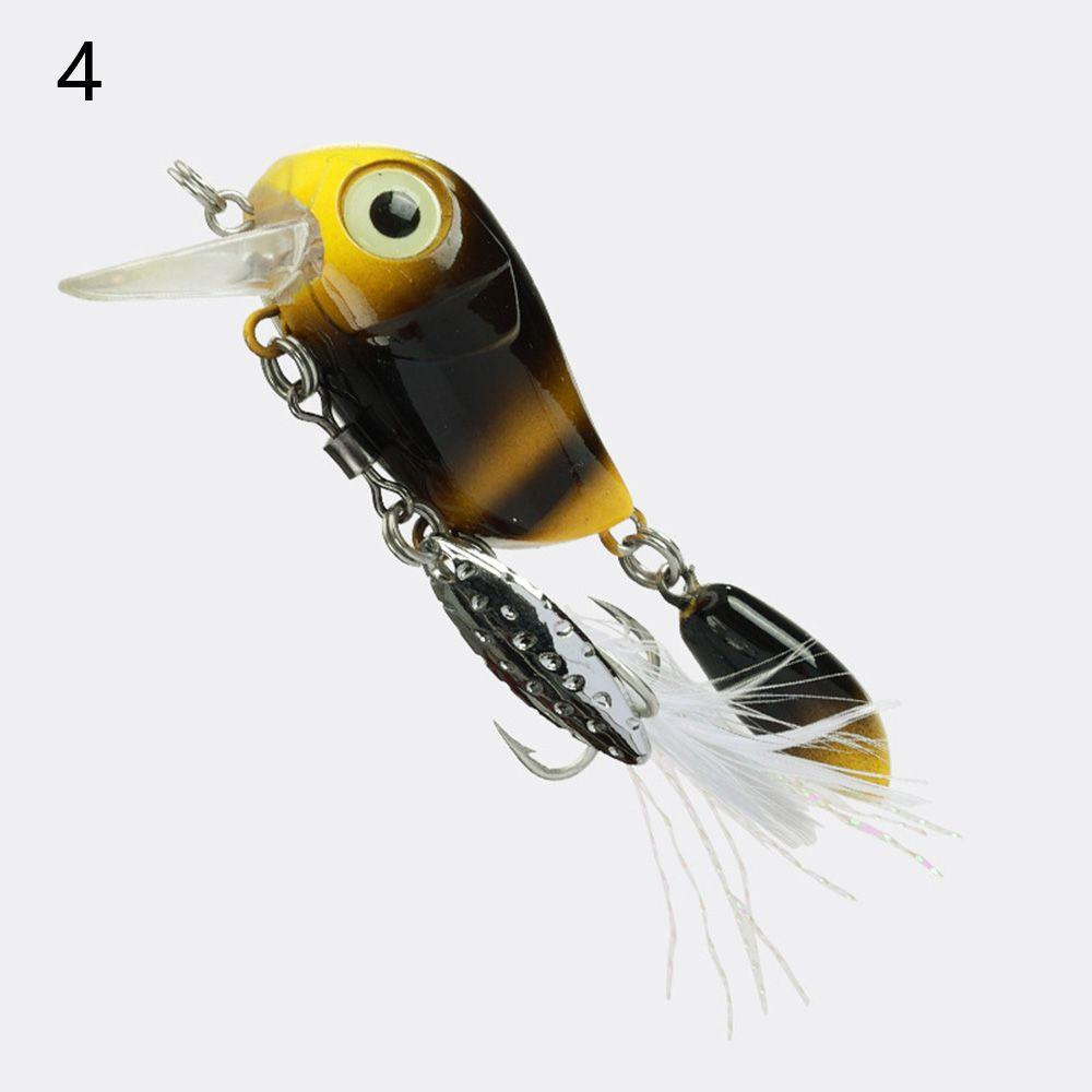 Hot Durable Sequins 3.8cm 5g Crank Bait Treble Hook Rotating Spinner Spoon Fishing Lure