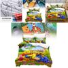 Winnie The Pooh Pattern Threepiece Bedding Set With Active Dyeing Technology For Bedroom Use