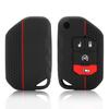Siliconer Rubber Car Key Protect Shell Cover Case for Jeep 2018 2019 Wrangler JL JLU Flip 2button Key