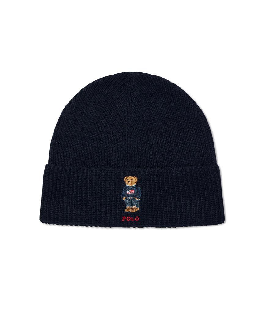 POLO RALPH LAUREN Шапка-бини из смесовой шерсти Polo - Темно-синий