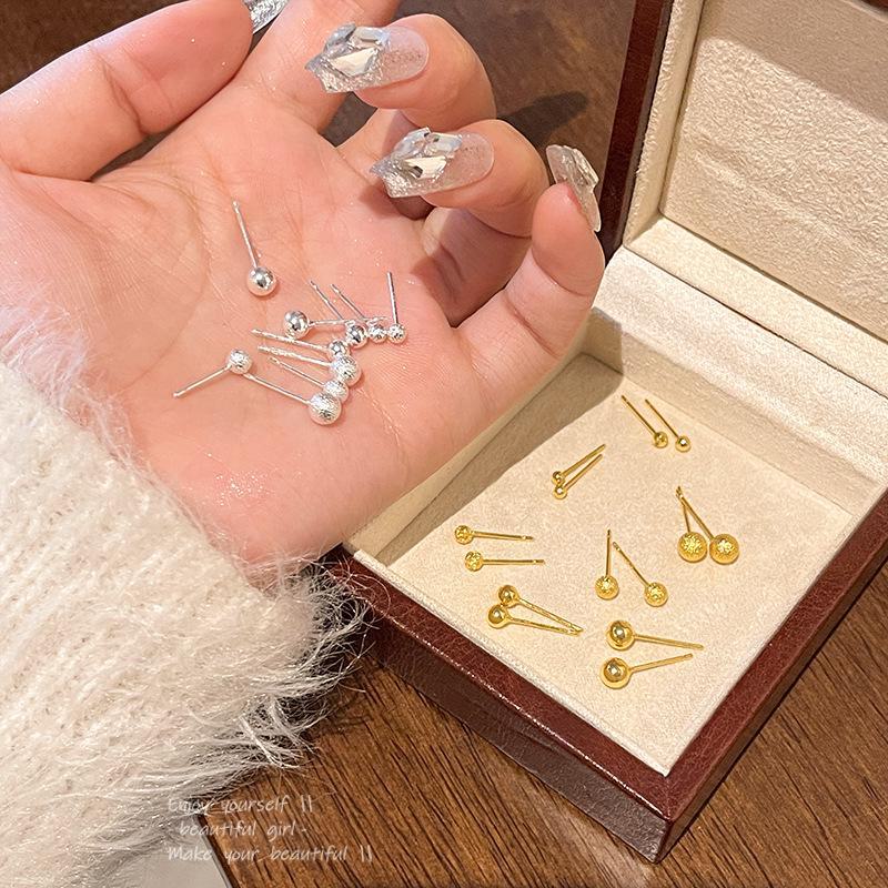 Минималистичные серьги-бобы из серебряной иглы S925 - Элегантные, удобные украшения для женщин