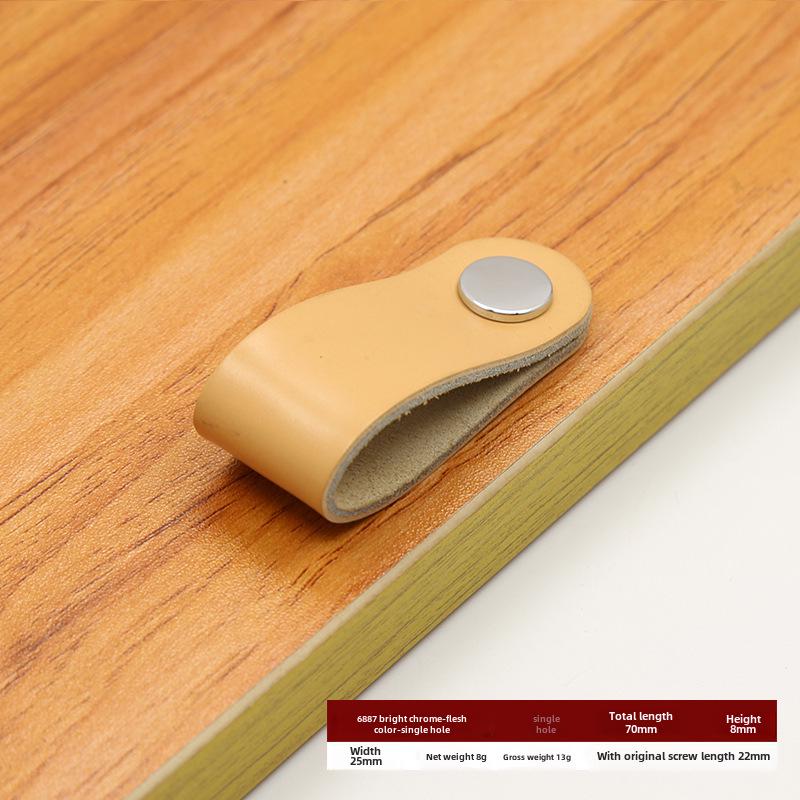 Кожаная ручка для шкафа, ящика, винного ящика и т. д. - акценты из цинкового сплава