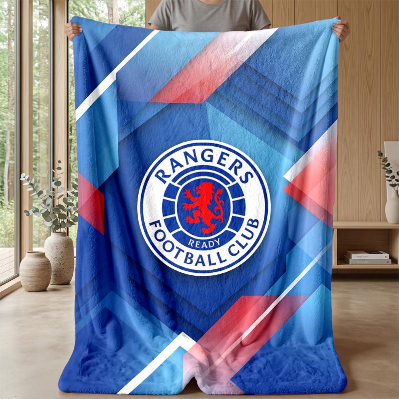 Rangers FC Soft Flannel Fleece Blanket Lightweight Cozy Warm Throw Blanket For Sofa Bed Home Decor