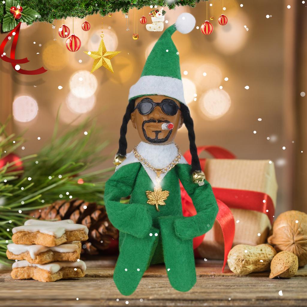 1/2pcs Snoop On A Stoop Christmas Elf Doll 2025 Christmas Decorations Festive Atmosphere Doll Ornament New Year Xmas Gift
