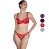 Women’s Ultra Thin Lace Bra Set Sexy Push Up Bras and Panties Rhinestone Sweetheart Cute Underwear Sets Lady’s Intimates
