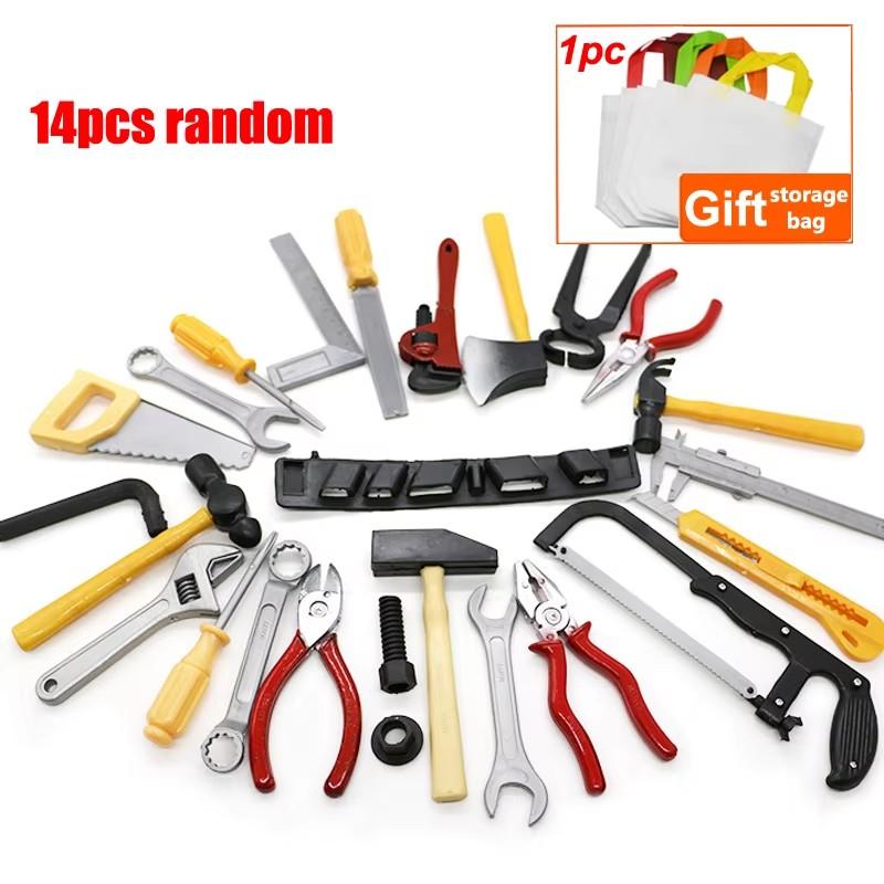 Детский имитационный ремонтный инструмент Пластиковые игрушки для мальчика Инструменты для обслуживания Отвертка Молоток Клещи Детская игрушка для ролевых игр Игры TMZ