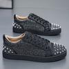 Spring 2025 New Street Personality Board Shoes Men's Shoes Trend Rivet Casual Shoes Fashion Spirit Guys Shoes