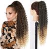 MERISIHAIR Synthetic Long Kinky Curly Ponytail Hair Extension Drawstring Ponytail Clip-In Wig Wrap Around Ponytail For Women