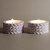 Braided Cord Silicone Candlestick Molds for Epoxy Resin Candle Stand Woven Rope Textured Silicone Tealight Holder Molds