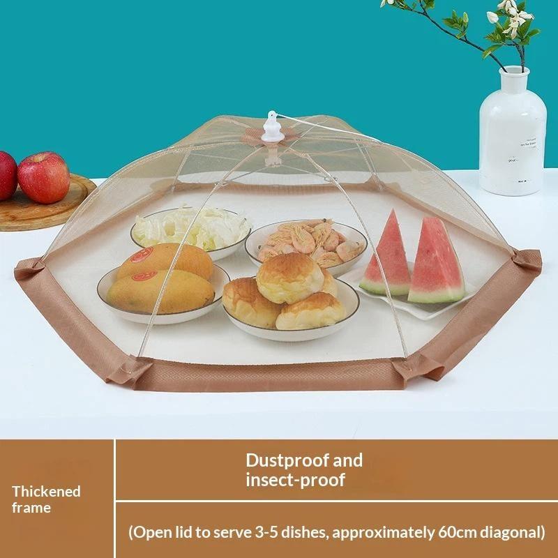 Food Cover Umbrella Table Dishes Mesh Cover Foldable Breathable Anti-Fly Food Net Tent