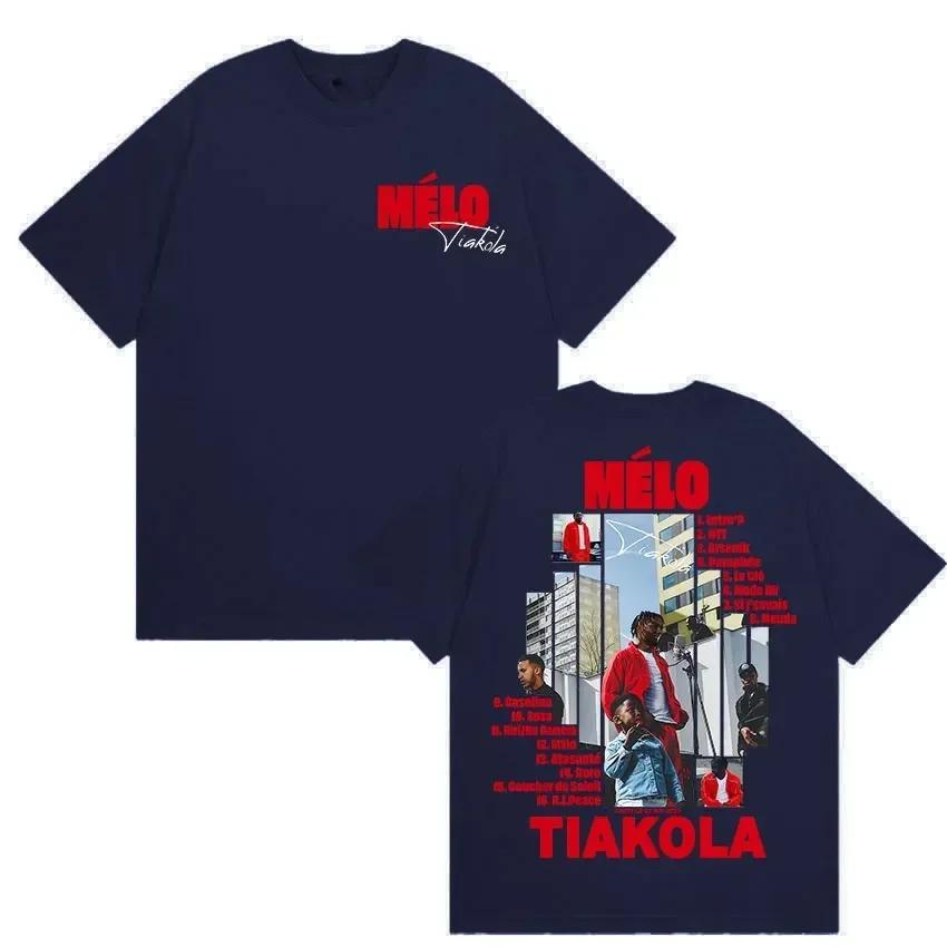 Графическая футболка унисекс TIAKOLA MELO Tour Ретро Высокое качество Футболки с круглым вырезом Хип-хоп одежда Хлопковая футболка Оверсайз
