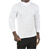 DeepSEA Striped Patterned Non-Pilling Half Turtleneck Knitwear Sweater 2505501
