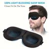 Ultra-Soft 3D Contoured Sleep Mask Blackout Eye Mask For Back & Side Sleepers, Polyester Comfort Fit