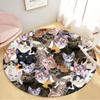 Круглый фланелевой ковер, украшения для гостиной, роскошные ковры для декора спальни, моющийся коврик для гостиной, нескользящий напольный коврик, коврик