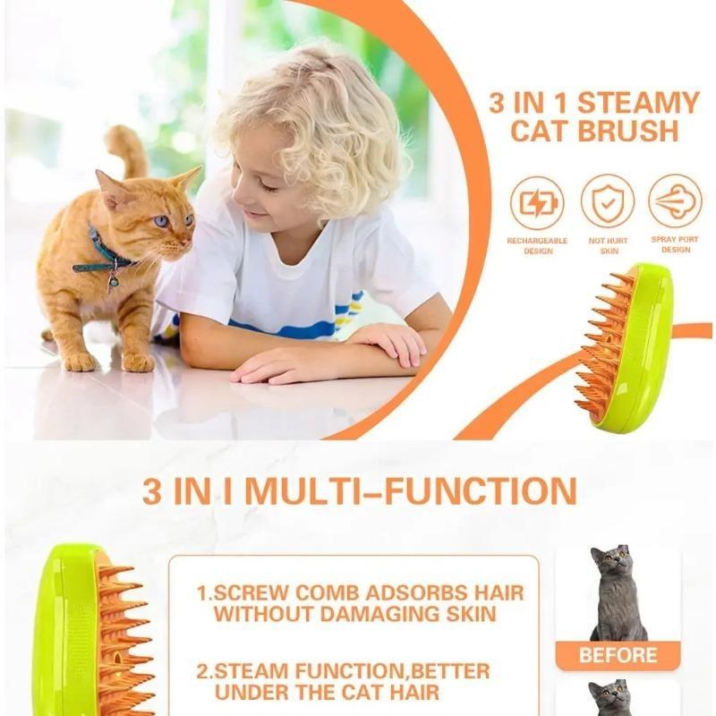 1pc -Dog Cleaning Mango Shaped Brush, Spray Massage Comb, Manual Pet Cleaning Brush, Perfect for Pet Cat,