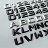 swpzb8 DIY 3D Sharp Letters Numbers Full Alphabat Nameplate Logo Trunk Badge Sticker I Love Any Cars Black Chrome