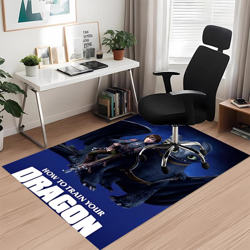 Dragon Printed Carpetrugfor Office Chair Living Room Bedroom Kitchen Room Decor Gifts