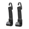 SEIWA Car Supplies Short Seat Hooks, 2 Pieces IMP129 Shopping Hooks, Load Capacity 7Kg, Belt Length Adjustment Function Included