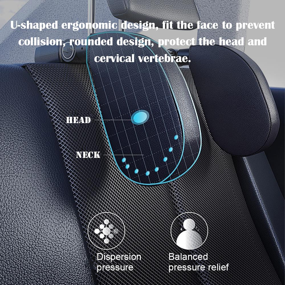 Подушка для шеи автомобиля, регулируемый подголовник автокресла с подушкой на крючке для сиденья водителя, детская боковая подставка для головы, подставка для шеи