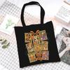 Halloween Printed Shoulder Bag Female Large Capacity Student Canvas Bag Tutoring Shopping Bag