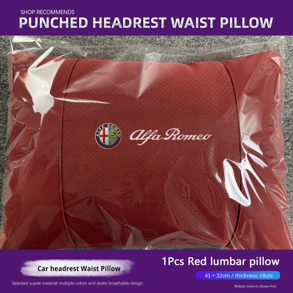 CZOSU1 Alfa Romeo Universal Car Headrest Neck Pillow Lumbar Support For Giulietta Mito 159 Giulia Stelvio 156 147 Tonale Brera Disco