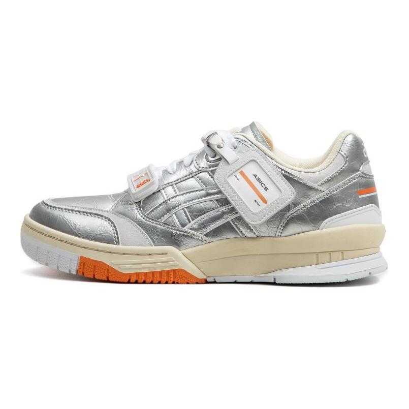 Asics Gel-Spotlyte Low V2 Синтетическая кожа Модные низкие ретро баскетбольные кроссовки Унисекс кроссовки Оранжевый Серебристый 1203A258-020