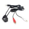 3.5mm AUX USB Female To 2 RCA Male Stereo Socket Extension Cable Socket