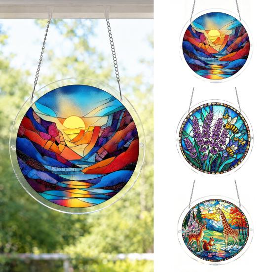 Collectible Puzzle Pendant Acrylic Suncatcher, Colorful Window Hanging, 7.48 Inch Sun Catcher Decoration Ornament, Ideal for Gifting And Home Decor