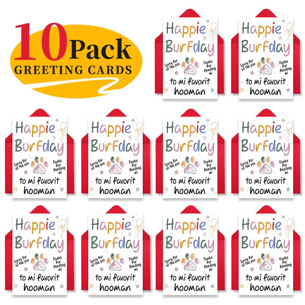 10 Cartoon Birthday Card Envelopes Set With A Variety Of Creative Birthday Greeting Cards